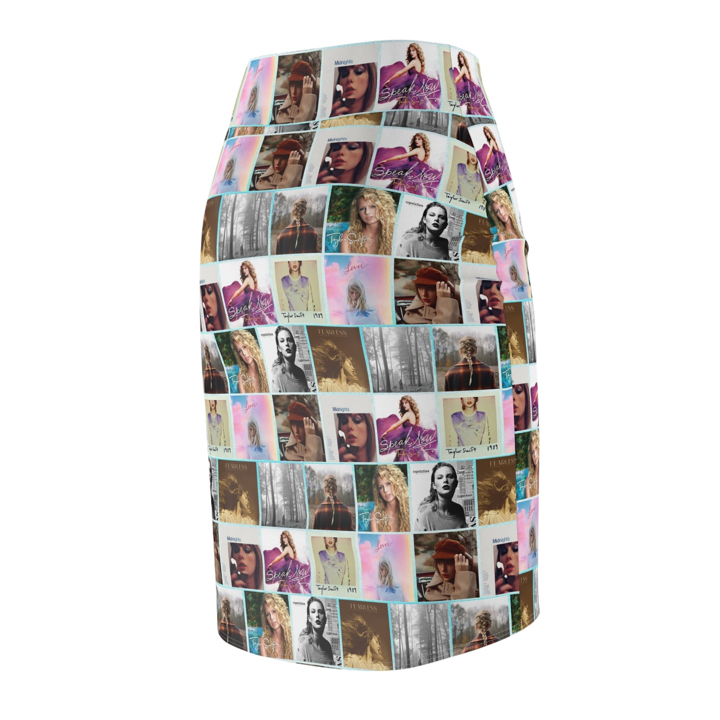 Taylor Swift Album Art Collage Pattern Women's Pencil Skirt