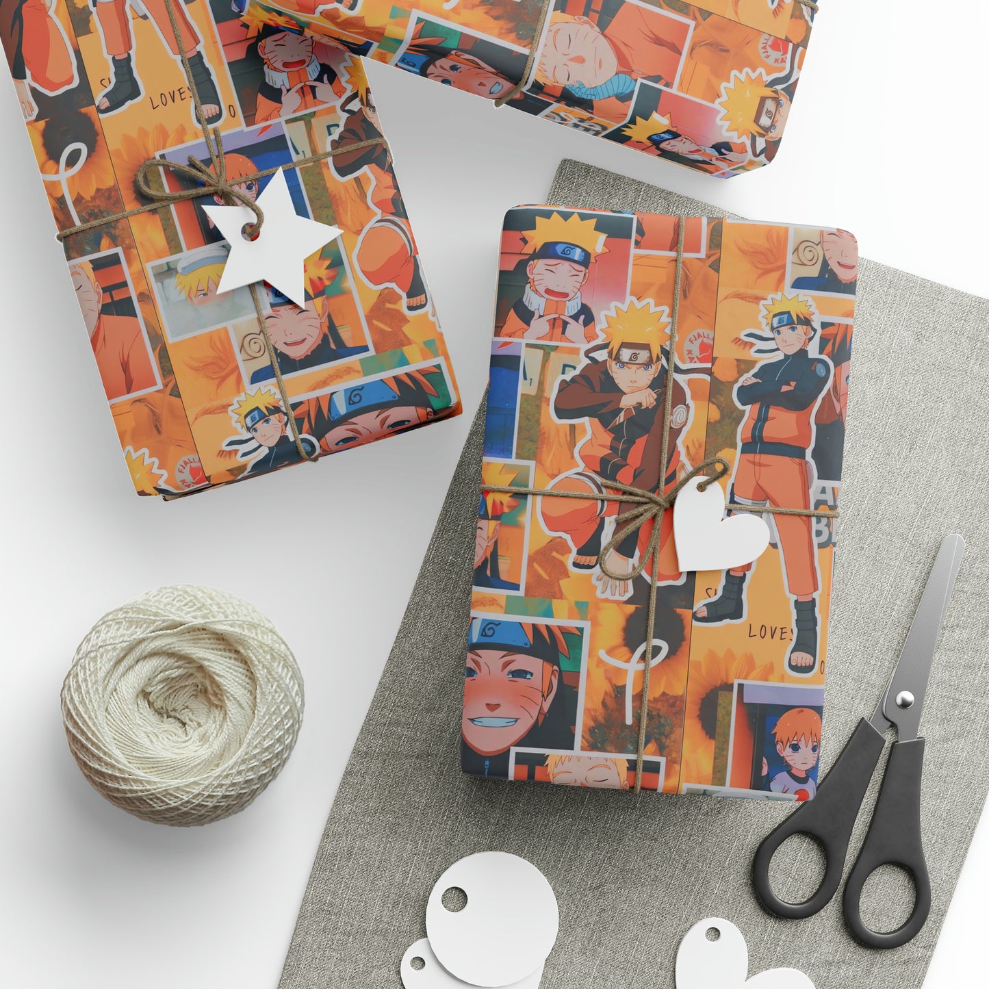 Naruto Uzumaki Sunflower Blaze Collage Gift Wrapping Paper