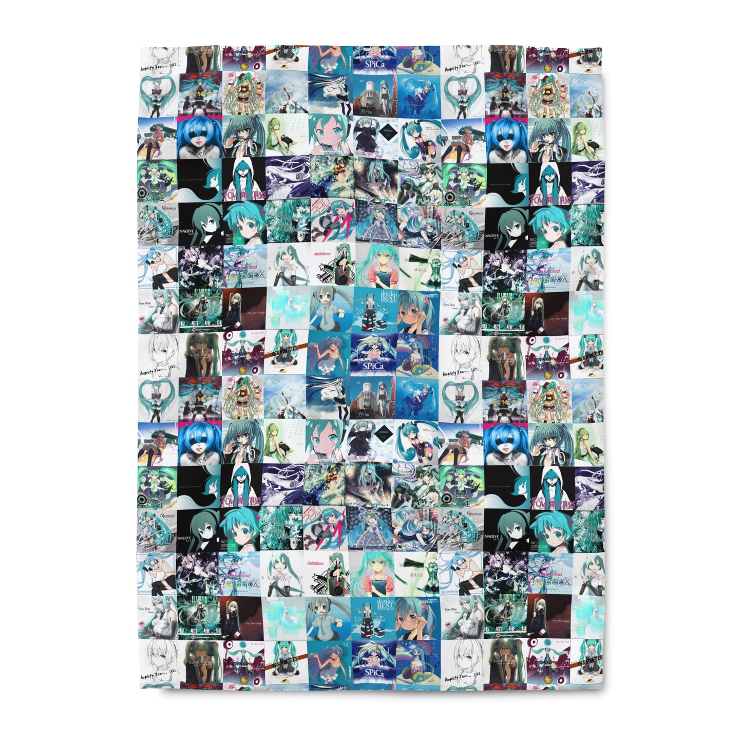 Hatsune Miku Album Cover Collage Duvet Cover
