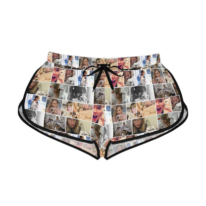 Taylor Swift's Cats Collage Pattern Women's Relaxed Shorts