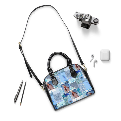 Olivia Rodrigo Light Blue Aesthetic Collage Shoulder Handbag