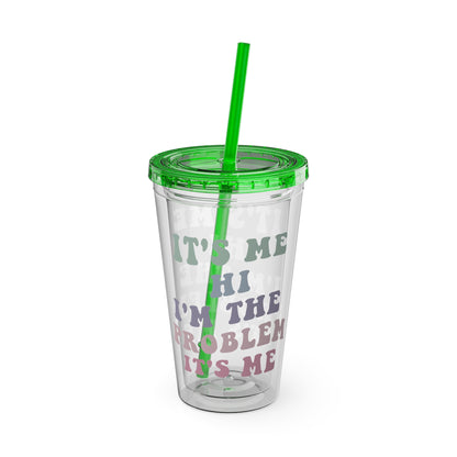 Taylor Swift It's Me Hi Sunsplash Tumbler with Straw