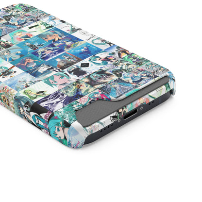 Hatsune Miku Album Cover Collage Phone Case With Card Holder