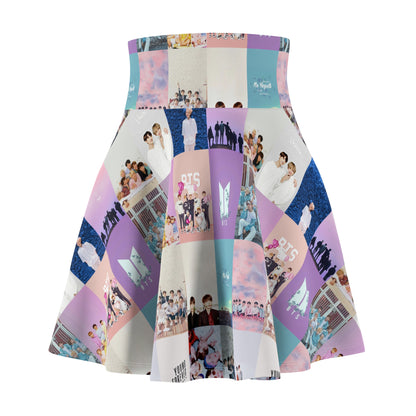 BTS Pastel Aesthetic Collage Women's Skater Skirt