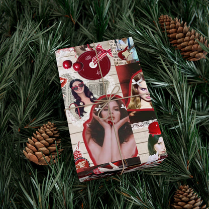 Lana Del Rey Cherry Coke Collage Gift Wrap Paper
