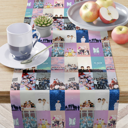 BTS Pastel Aesthetic Collage Table Runner