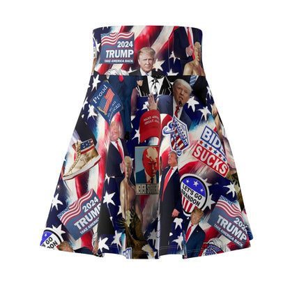 Donald Trump 2024 MAGA Montage Women's Skater Skirt
