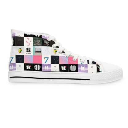 BTS Album Cover Art Collage Women's High Top Sneakers