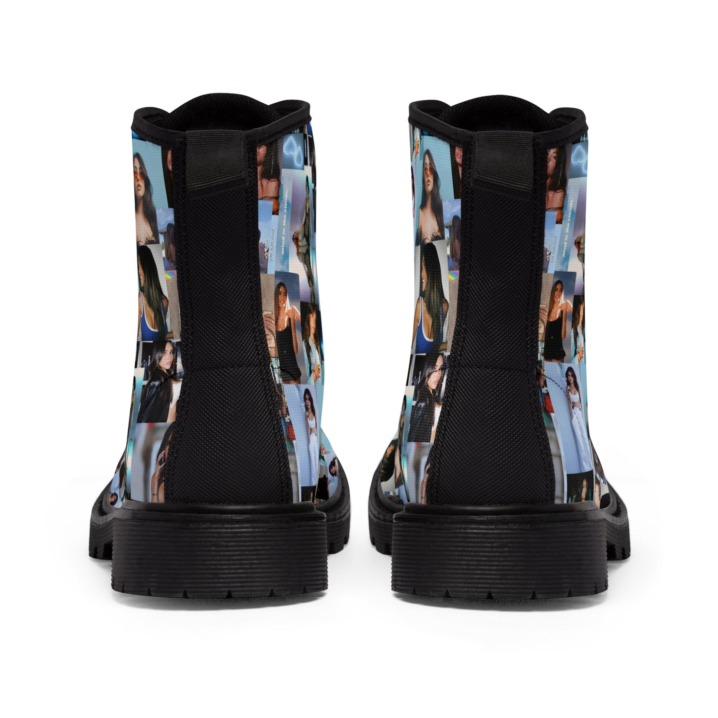 Madison Beer Mind In The Clouds Collage Women's Canvas Boots