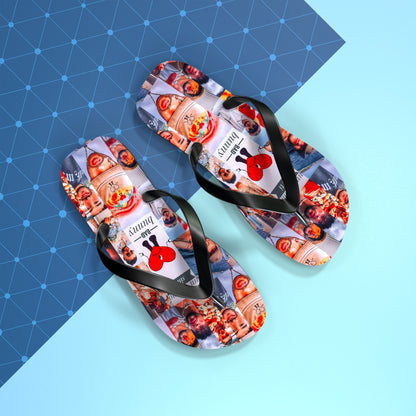 Bad Bunny Un Verano Sin Ti Photo Collage Flip Flops