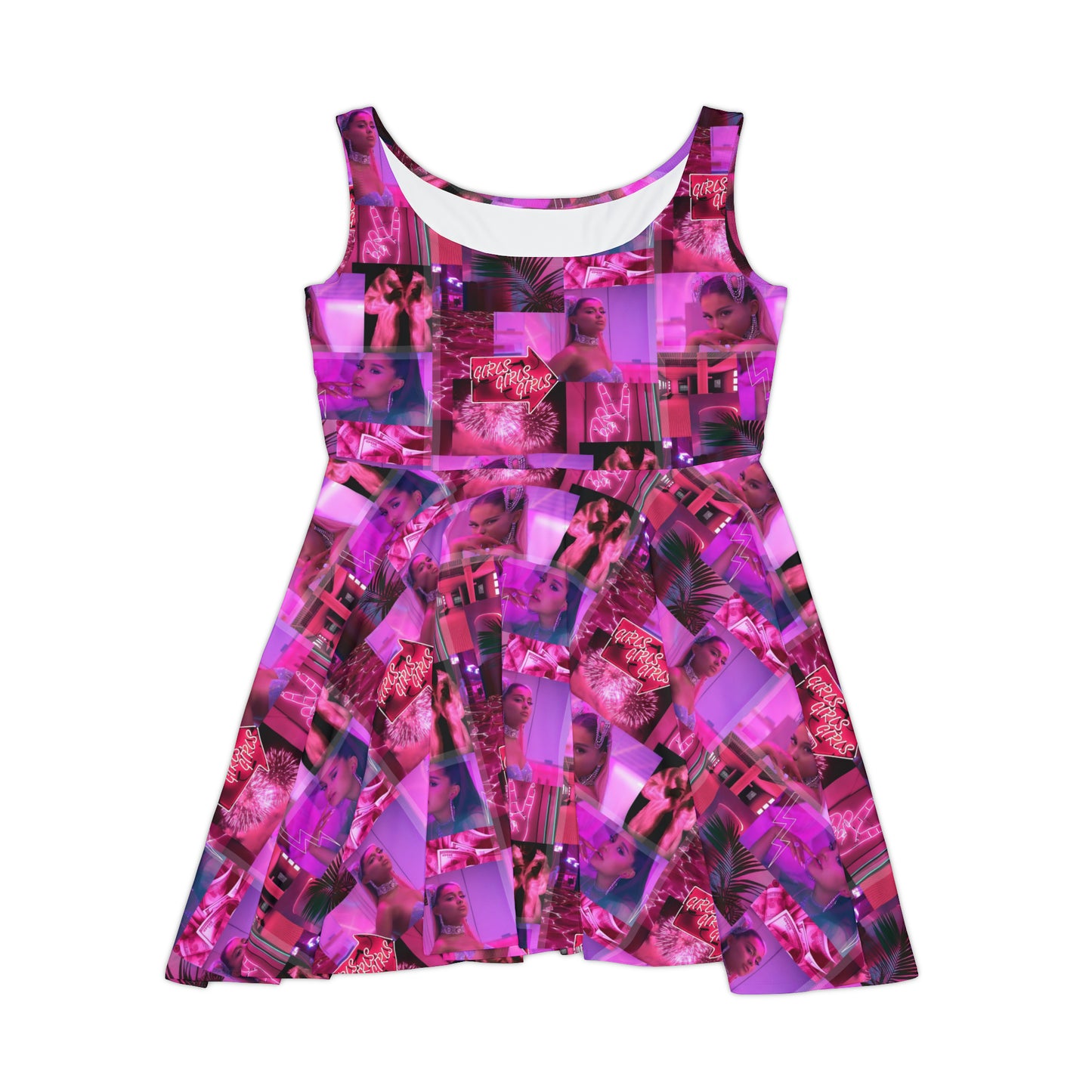 Ariana Grande 7 Rings Collage Women's Skater Dress