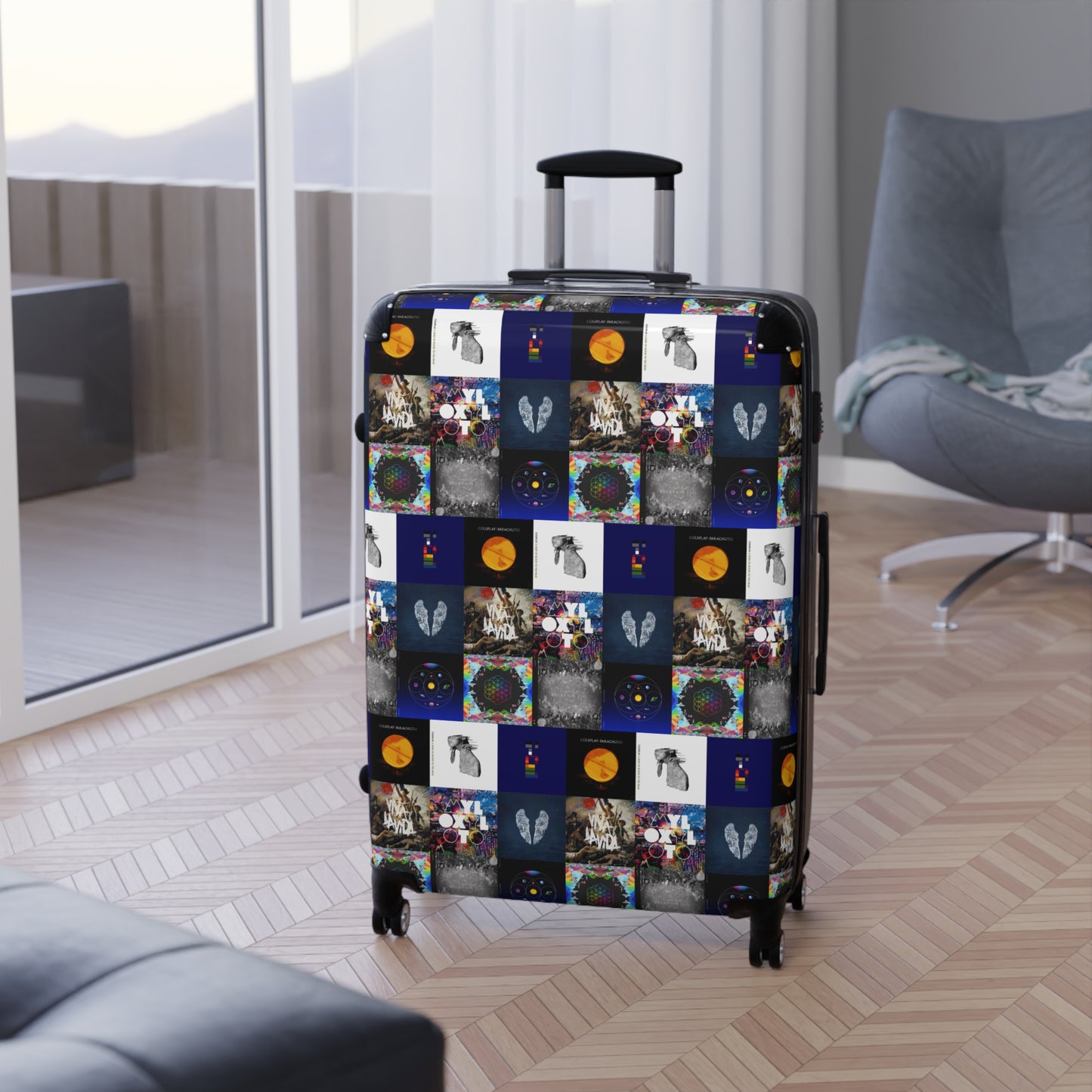 Colplay Album Cover Collage Suitcase