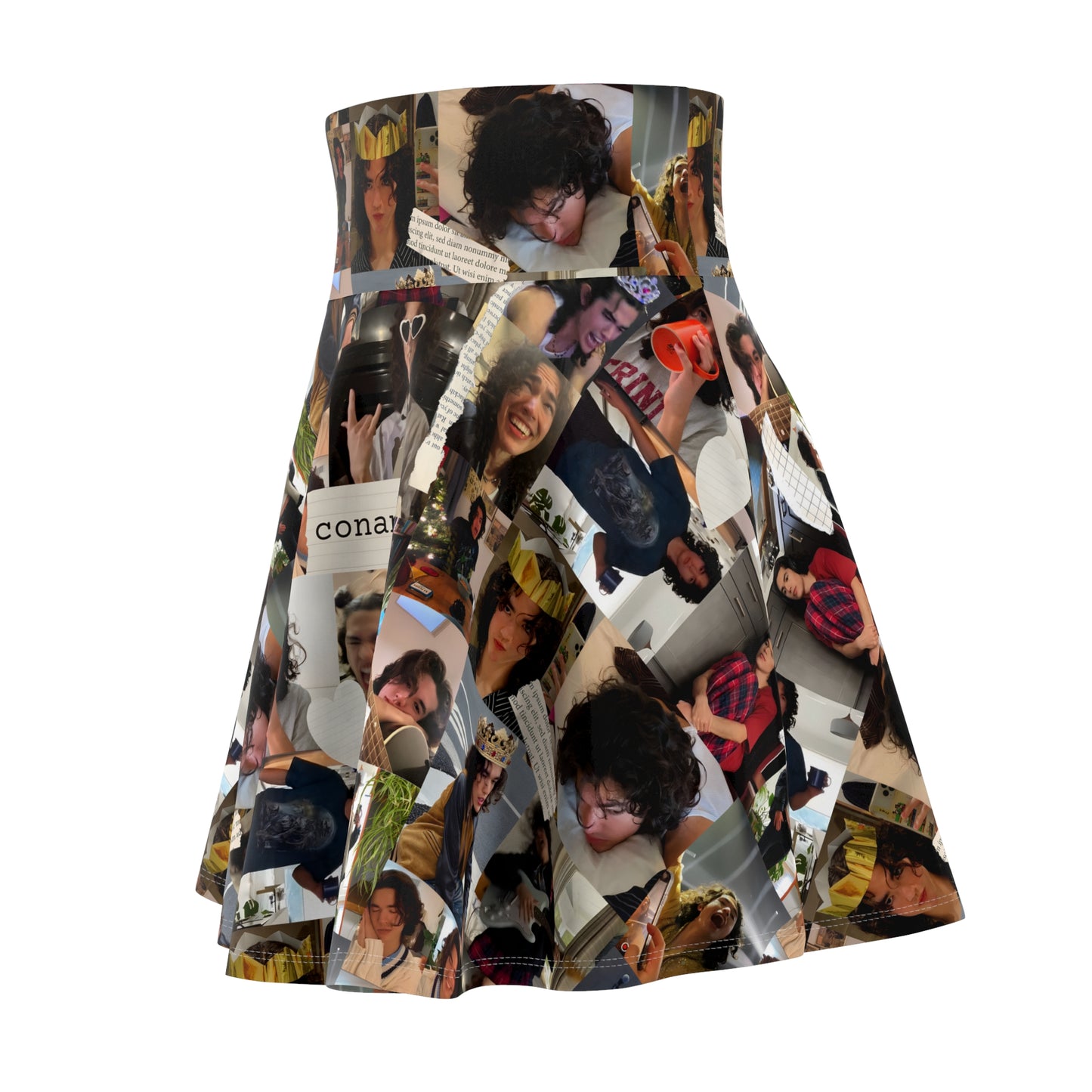 Conan Grey Being Cute Photo Collage Women's Skater Skirt