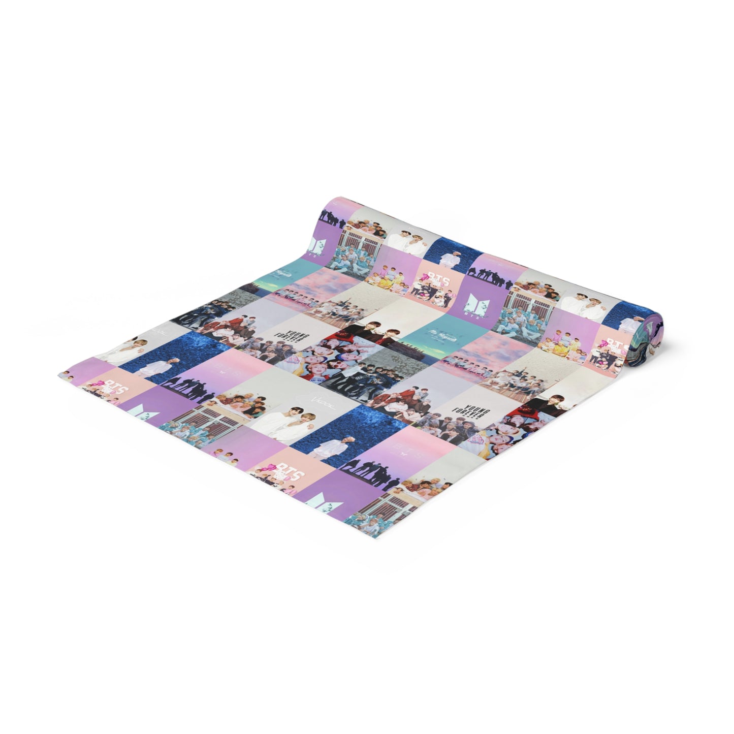 BTS Pastel Aesthetic Collage Table Runner