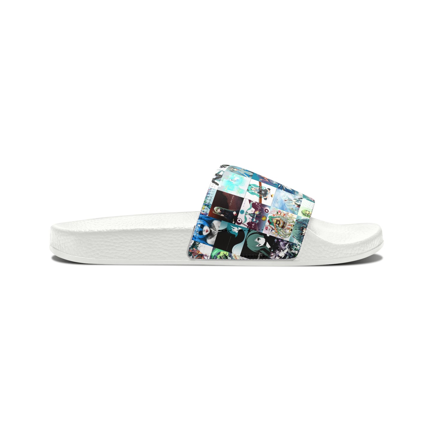 Hatsune Miku Album Cover Collage Youth Slide Sandals