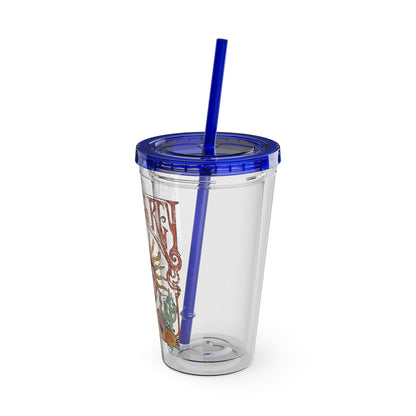 Lana Del Rey Vintage Artwork Sunsplash Tumbler with Straw