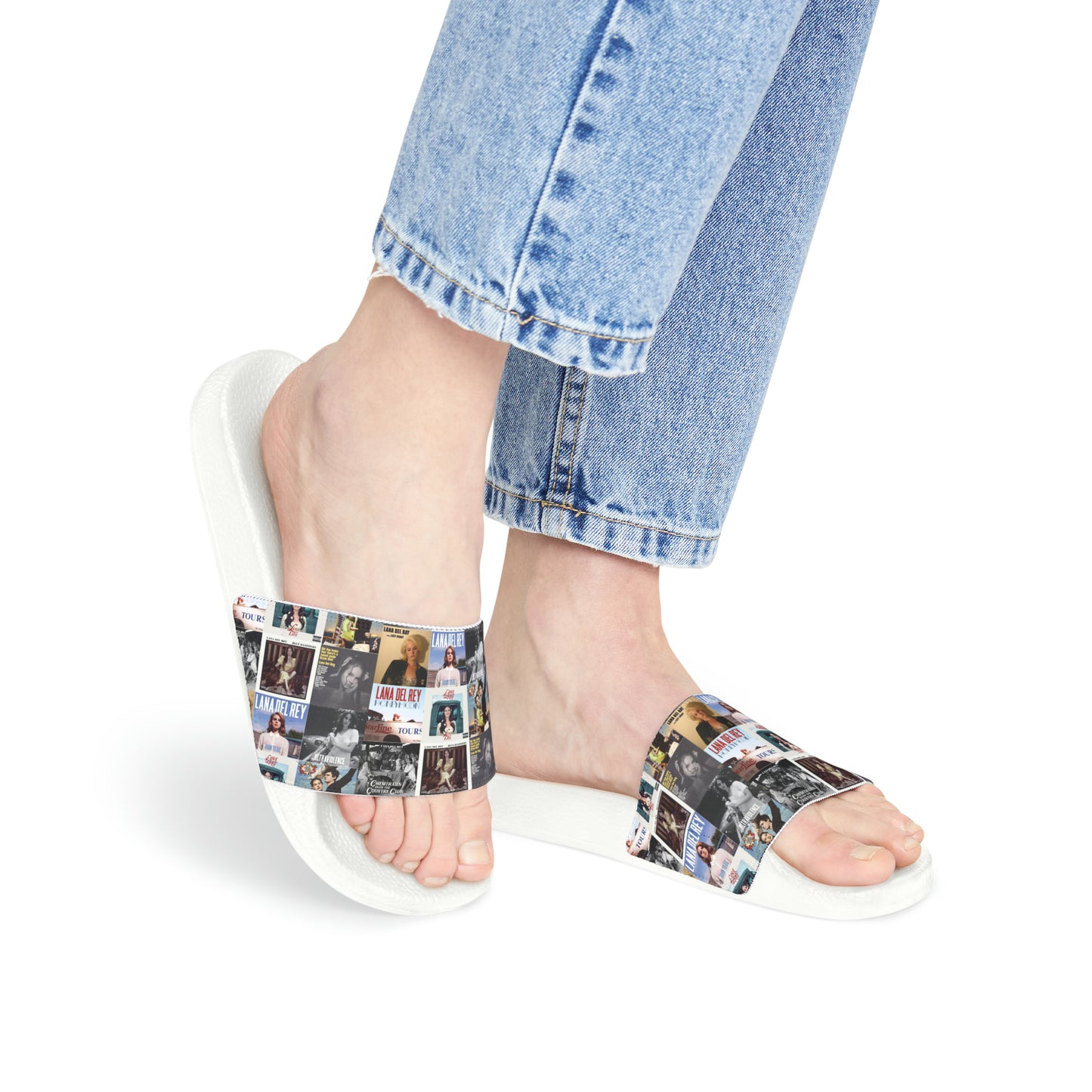 Lana Del Rey Album Cover Collage Women's Slide Sandals