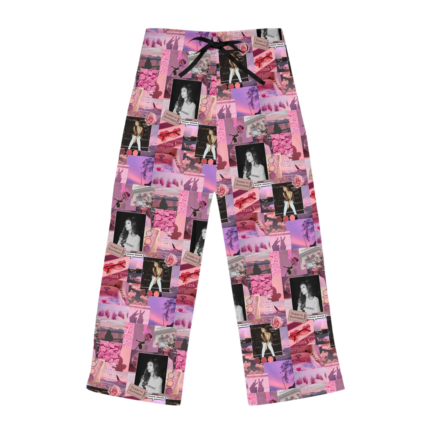 Ariana Grande Pink Aesthetic Collage Women's Pajama Pants