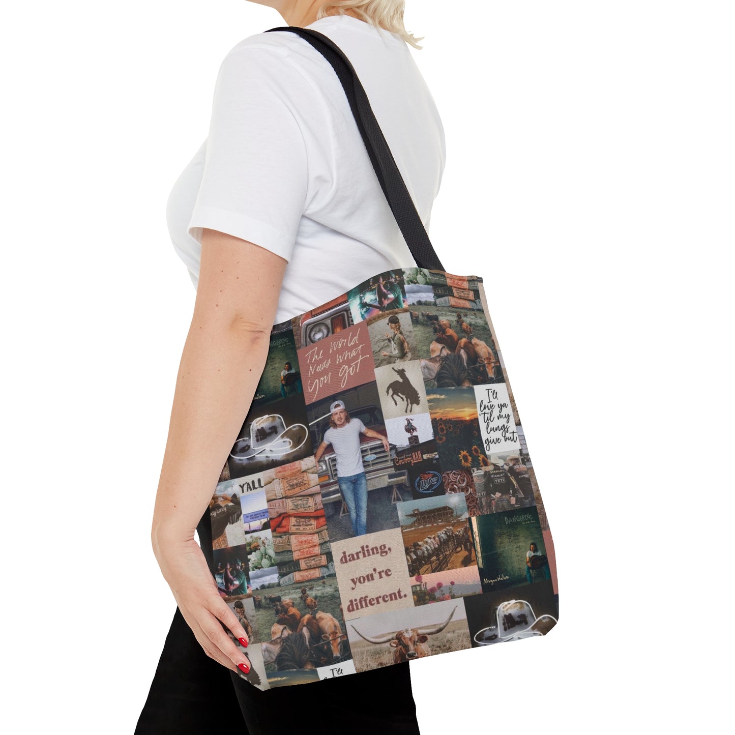 Morgan Wallen Darling You're Different Collage Tote Bag