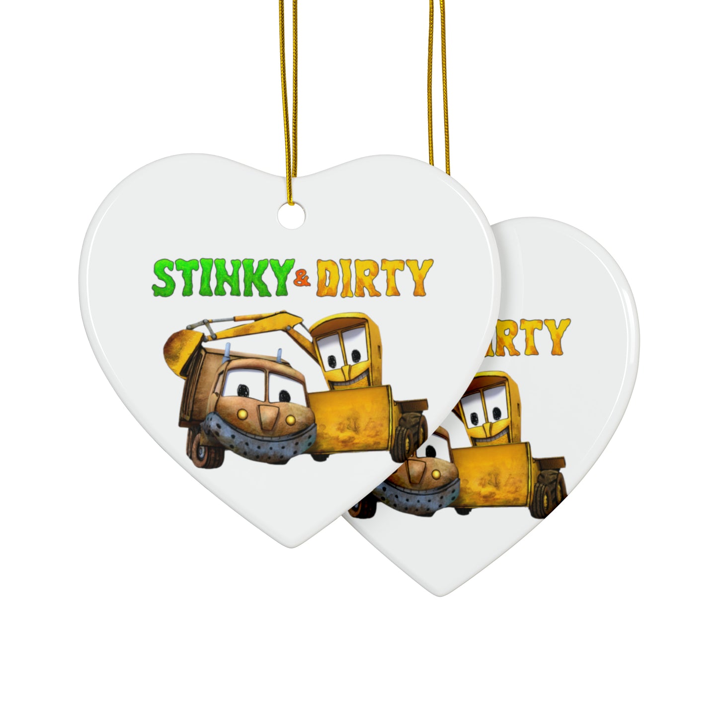 Stinky & Dirty Best Buds Ceramic Ornaments (1pc, 3pcs, 5pcs, 10pcs)