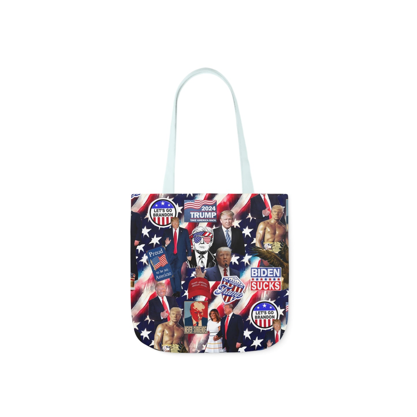 Donald Trump 2024 MAGA Montage Polyester Canvas Tote Bag