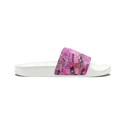 Ariana Grande Purple Vibes Collage Youth Slide Sandals