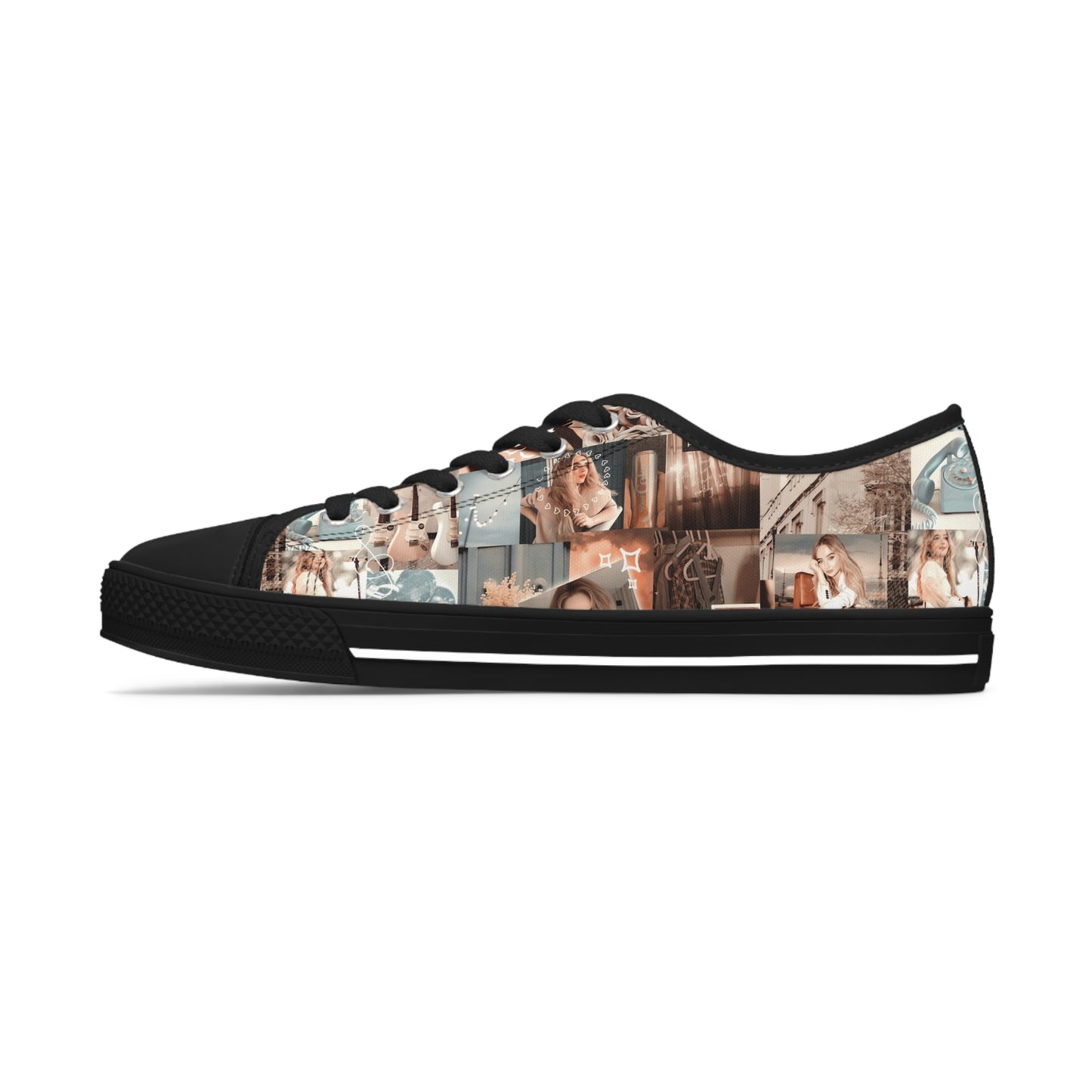 Sabrina Carpenter Peachy Princess Collage Women's Low Top Sneakers