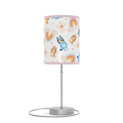 Bluey Rainbows & Flowers Pattern Lamp on a Stand