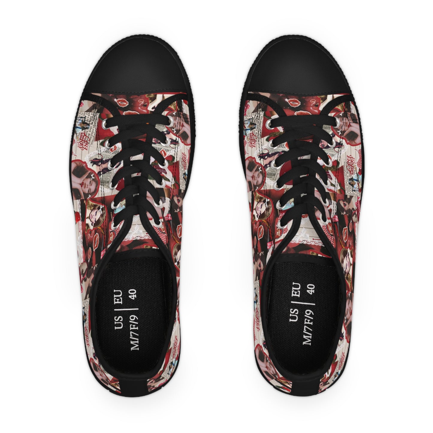 Lana Del Rey Cherry Coke Collage Women's Low Top Sneakers