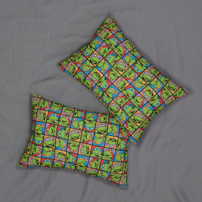 TMNT Turtle Toon Montage Spun Polyester Lumbar Pillow