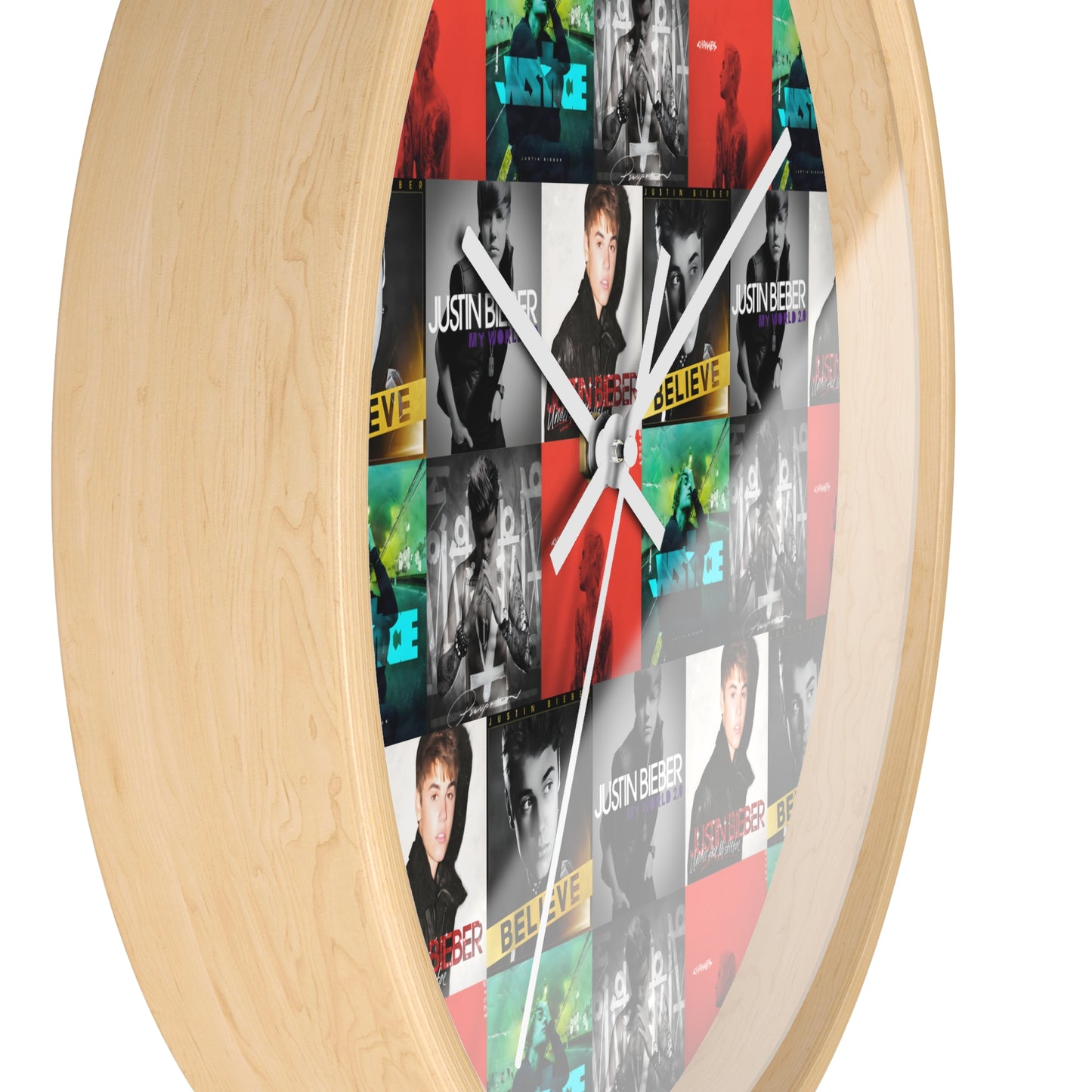 Justin Bieber Album Cover Collage Wall Clock