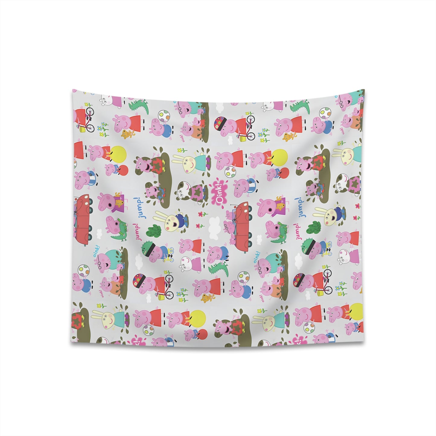 Peppa Pig Oink Oink Collage Printed Wall Tapestry