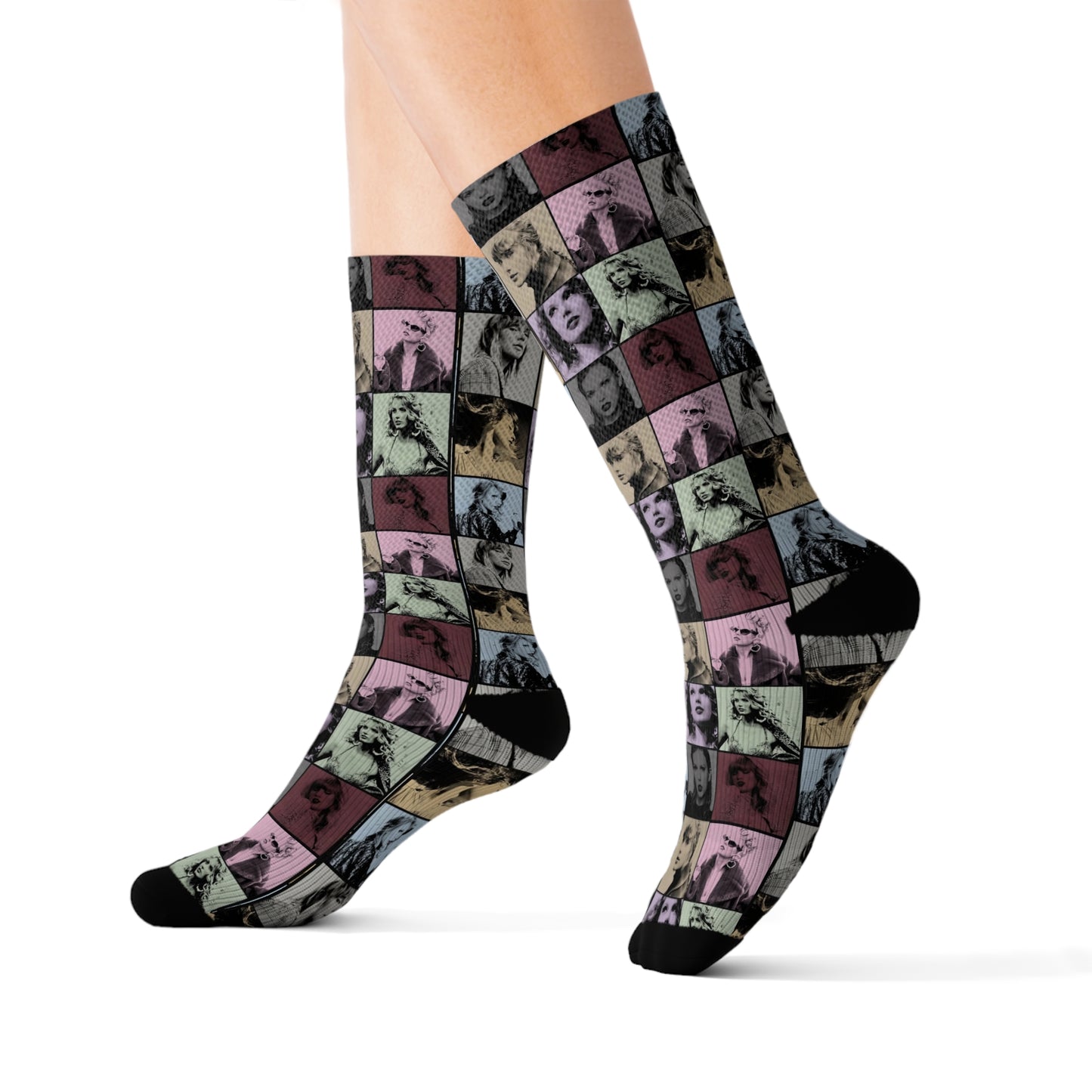 Taylor Swift Eras Collage Tube Socks