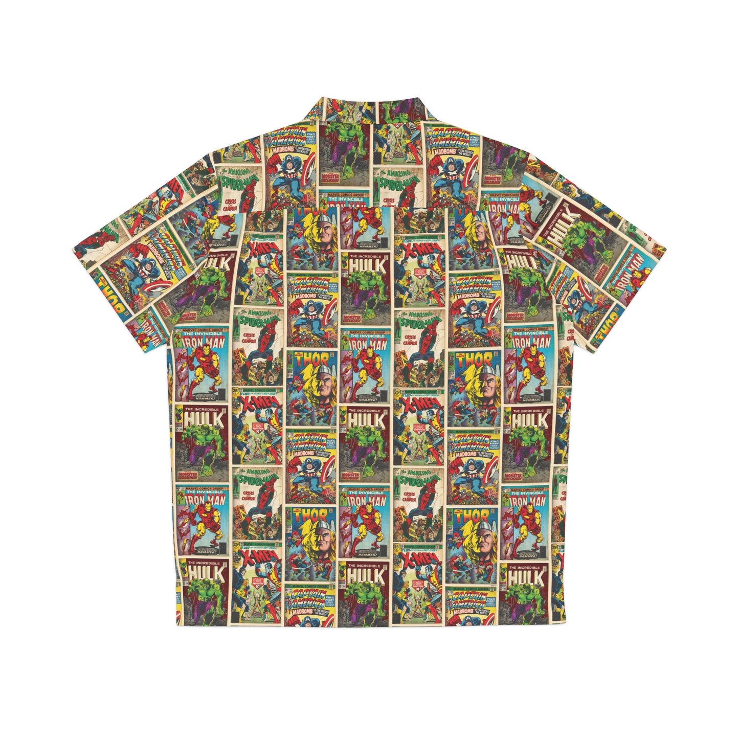 Marvel Comic Book Cover Collage Men's Hawaiian Shirt