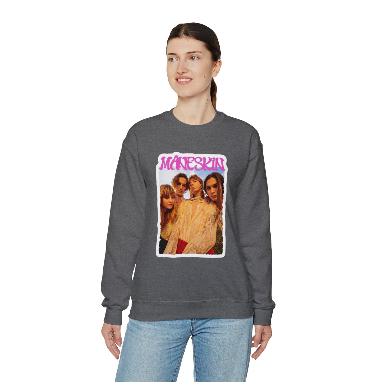 Måneskin Group Photo Unisex Heavy Blend Crewneck Sweatshirt