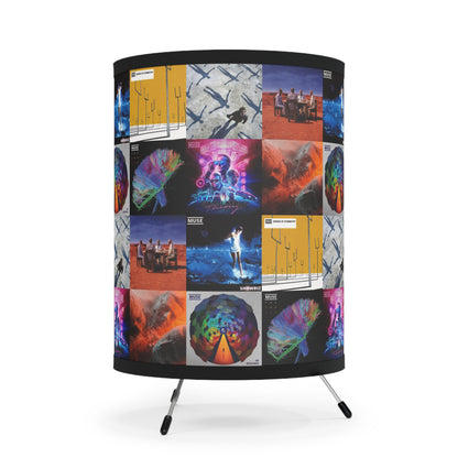 Muse Album Cover Collage Tripod Lamp with High-Res Printed Shade