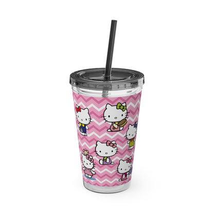 Hello Kitty Playtime Collage Sunsplash Tumbler with Straw