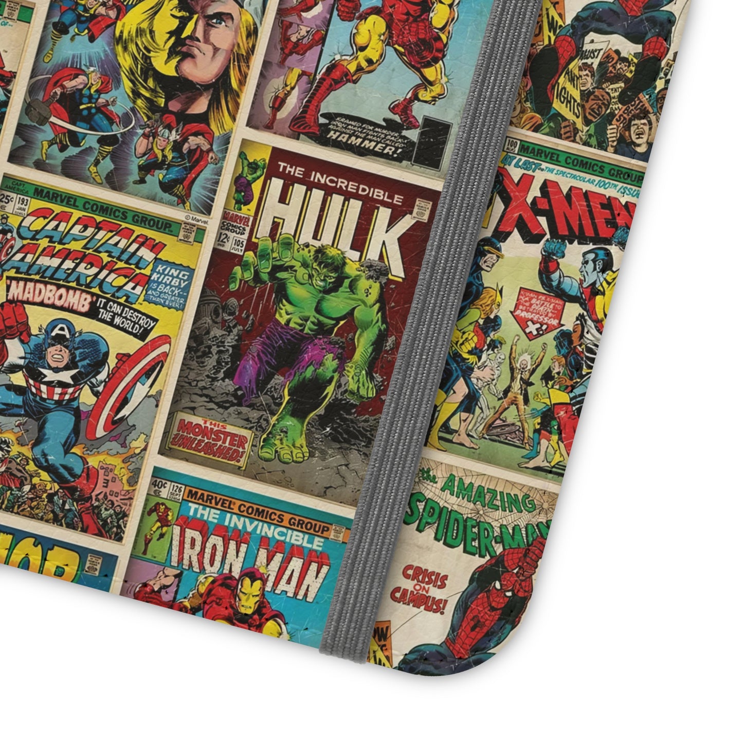 Marvel Comic Book Cover Collage Phone Flip Case