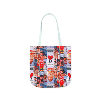 Bad Bunny Un Verano Sin Ti Photo Collage Polyester Canvas Tote Bag