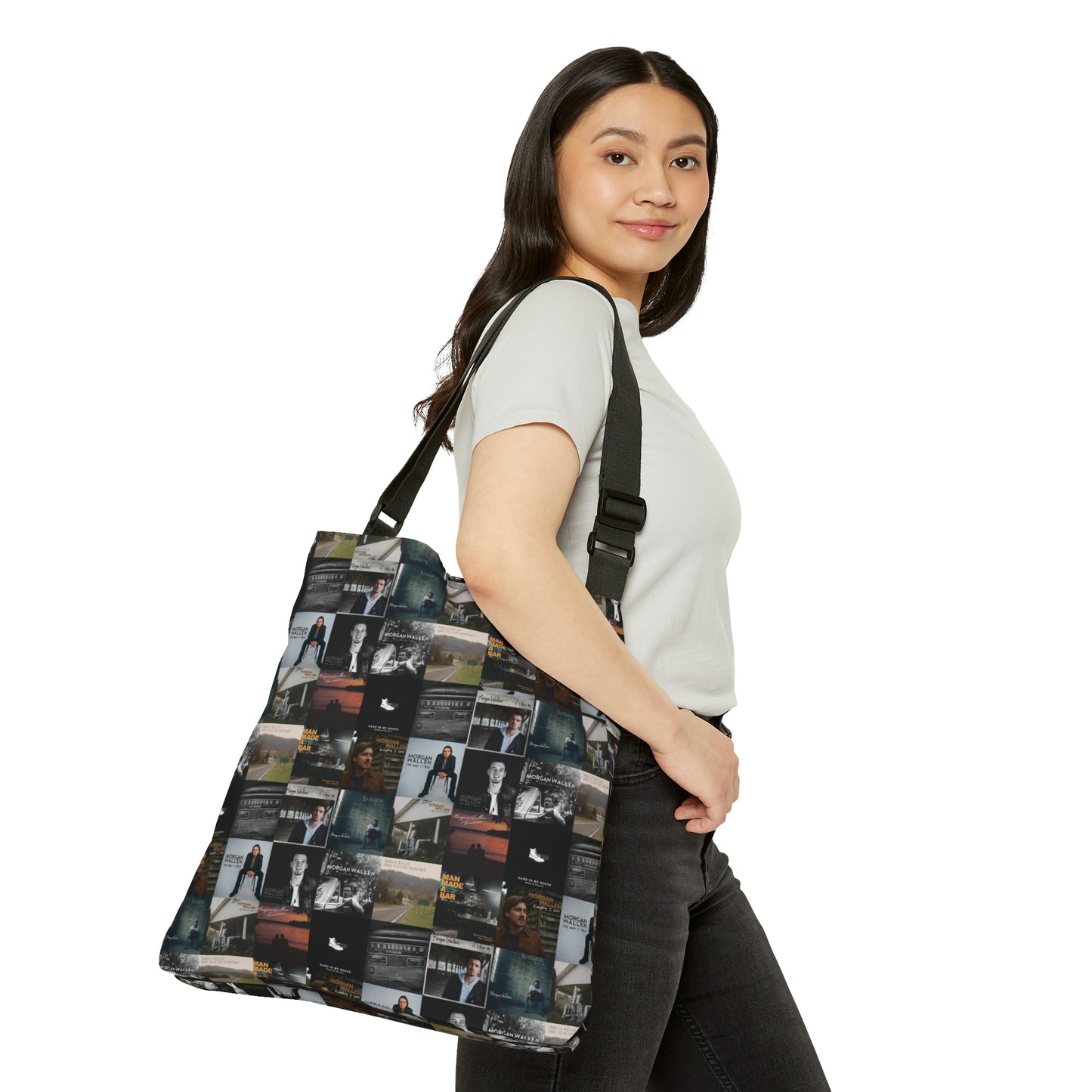 Morgan Wallen Album Cover Collage Adjustable Tote Bag