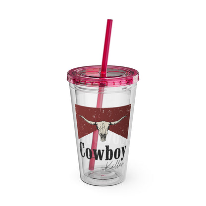 Morgan Wallen Cowboy Killer Sunsplash Tumbler with Straw