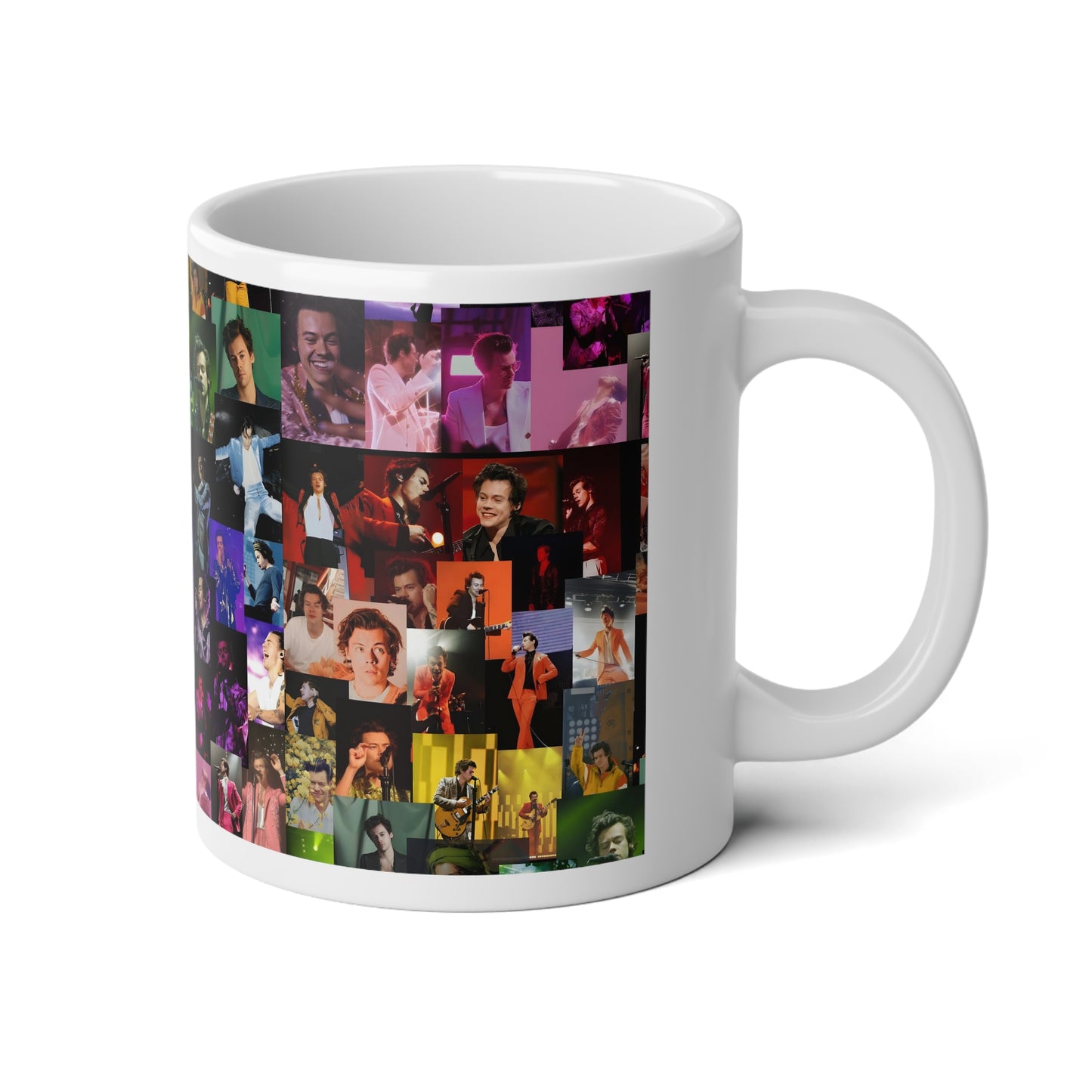 Harry Styles Rainbow Photo Collage Jumbo Mug