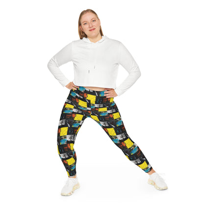 Post Malone Album Art Collage Plus Size Leggings