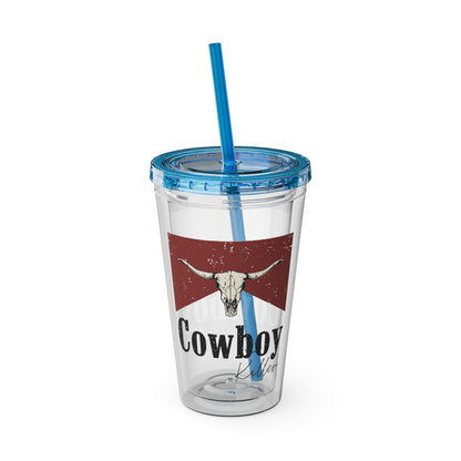 Morgan Wallen Cowboy Killer Sunsplash Tumbler with Straw