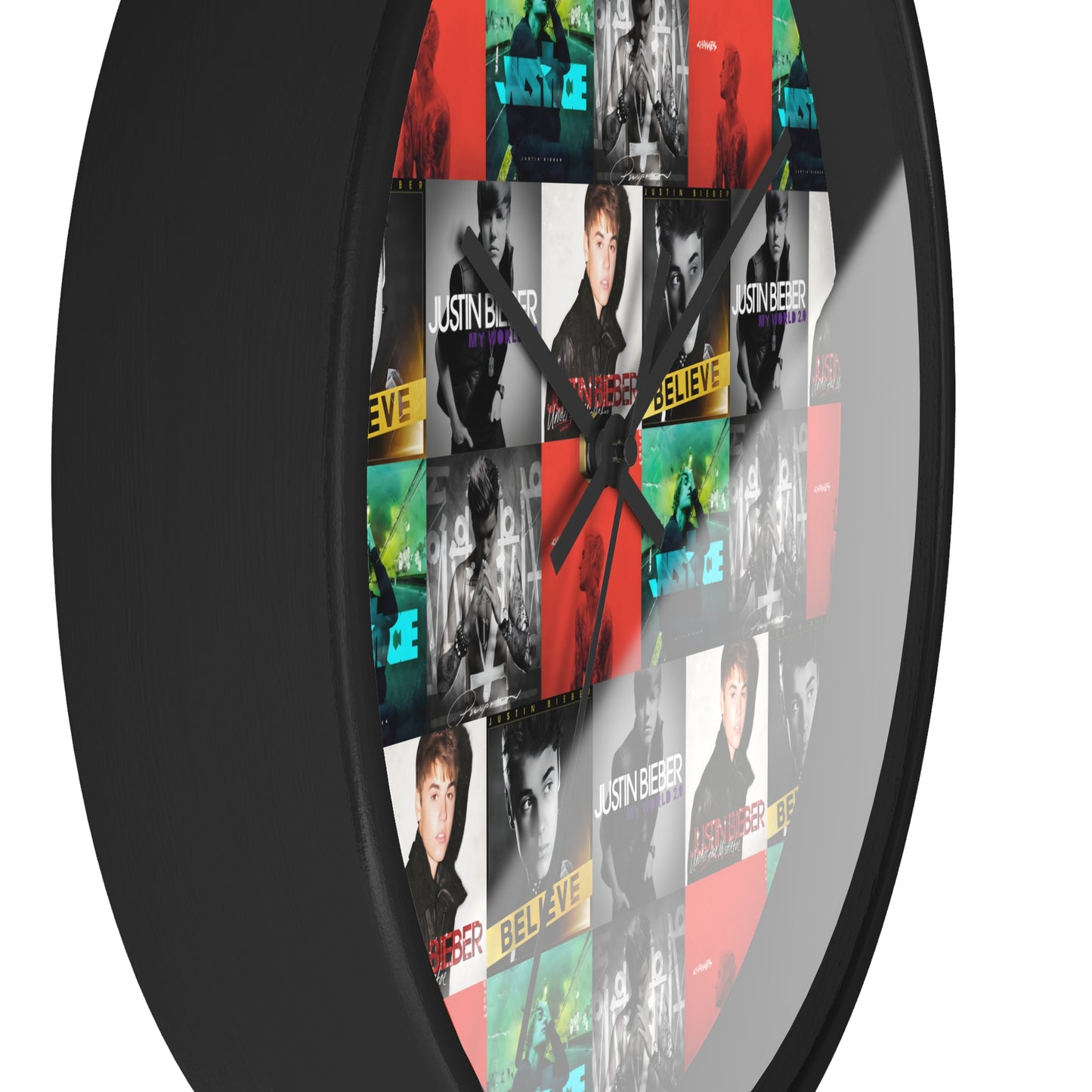 Justin Bieber Album Cover Collage Wall Clock