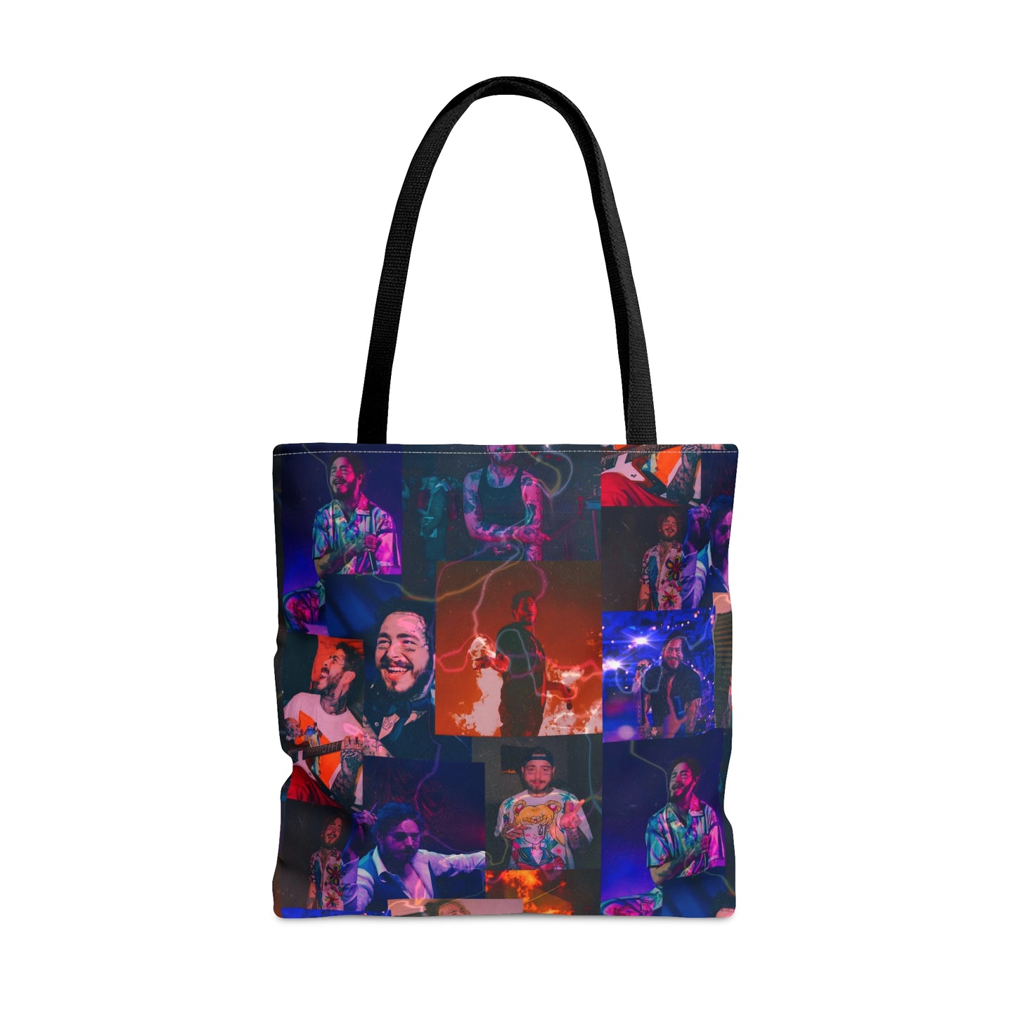 Post Malone Lightning Photo Collage Tote Bag