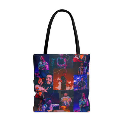 Post Malone Lightning Photo Collage Tote Bag