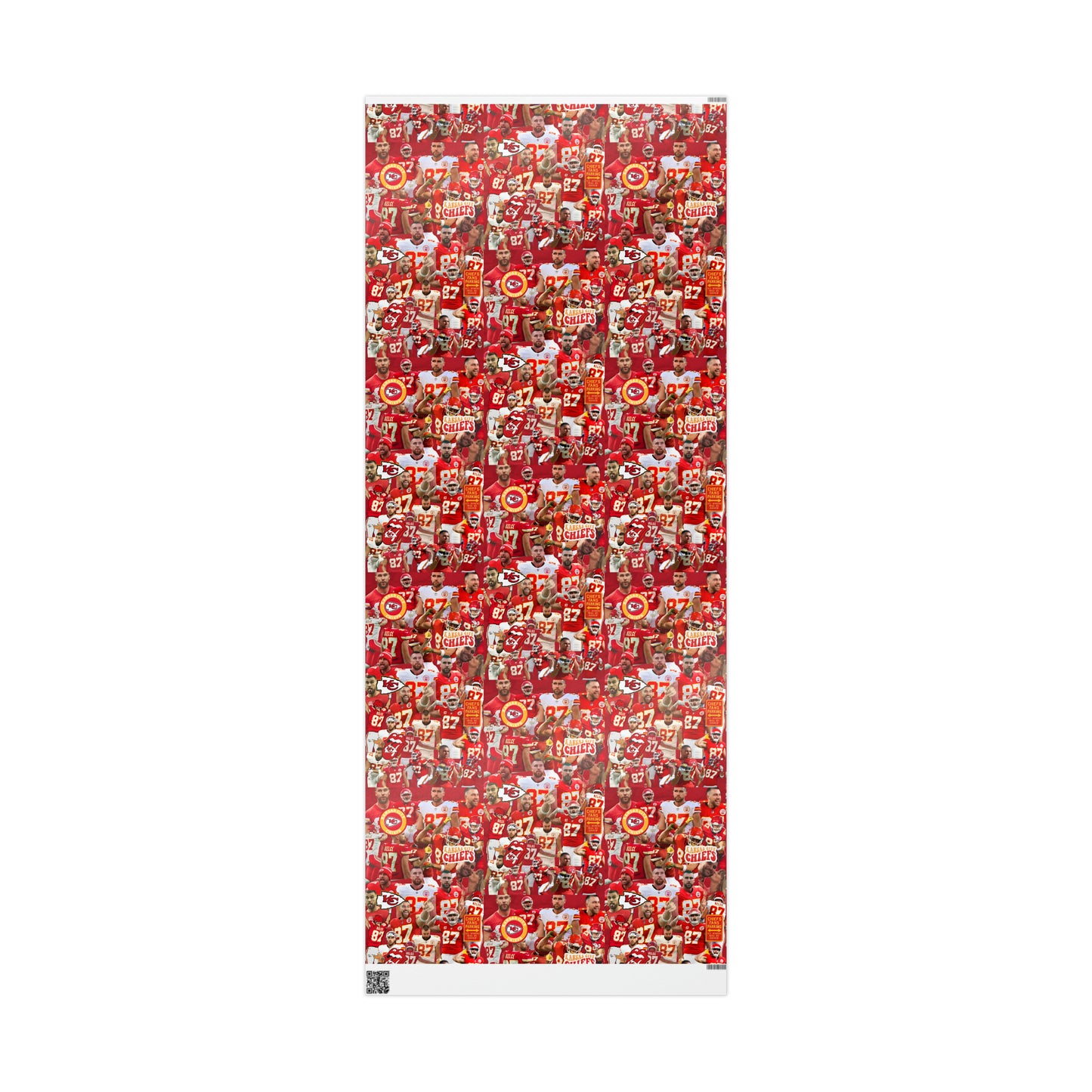 Travis Kelce Chiefs Red Collage Gift Wrapping Paper