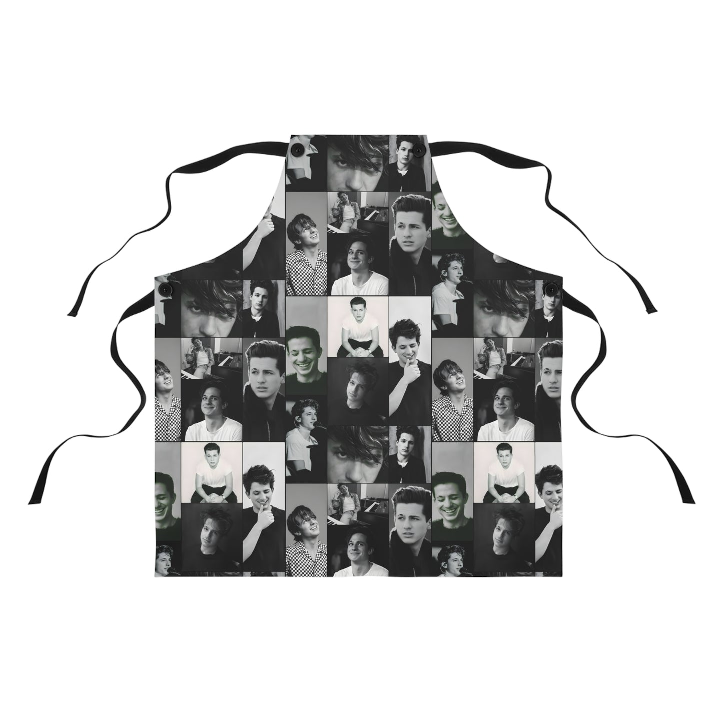 Charlie Puth Black And White Portraits Collage Apron