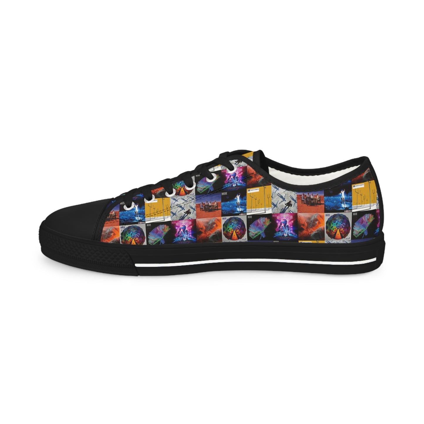 Muse Album Cover Collage Men's Low Top Sneakers